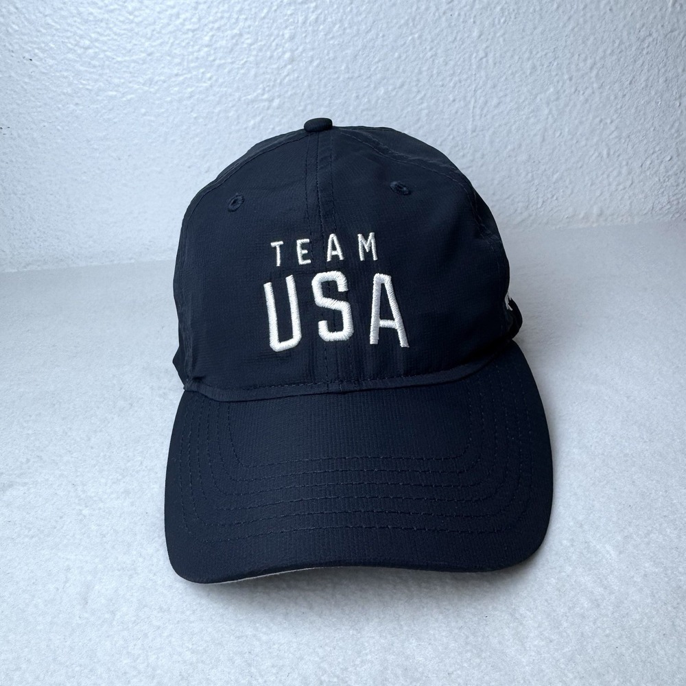 Team USA US Olympic Team Apparel Baseball Cap Hat Adjustable Strapback Black